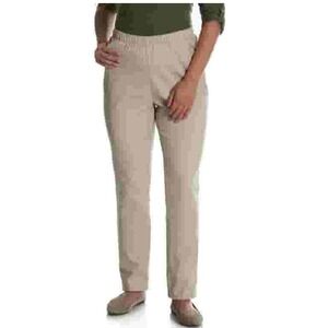 Chic Pants Women‎ 12 Average Khaki Twill Stretch Comfort Pull On Elastic Waist